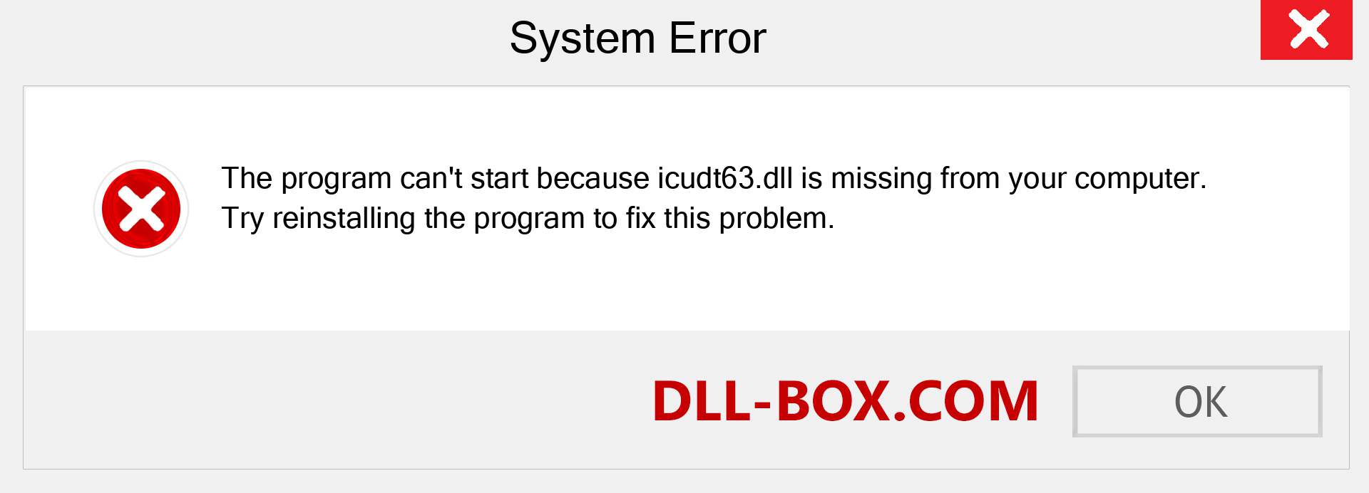  icudt63.dll file is missing?. Download for Windows 7, 8, 10 - Fix  icudt63 dll Missing Error on Windows, photos, images